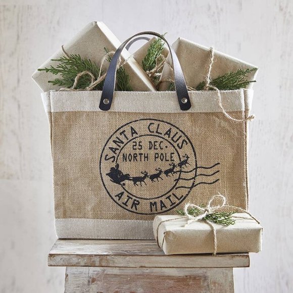 Barbara Design Studio by Creative Brands Handbags - Mini Market Tote Santa Air -Mail Bag